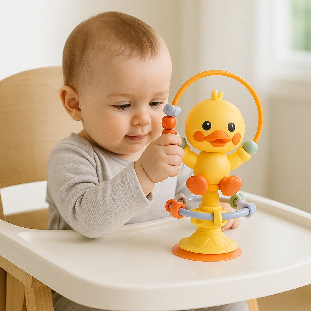 Hochet à Ventouse Bébé – Compagnon d’Éveil Intelligemment Conçu